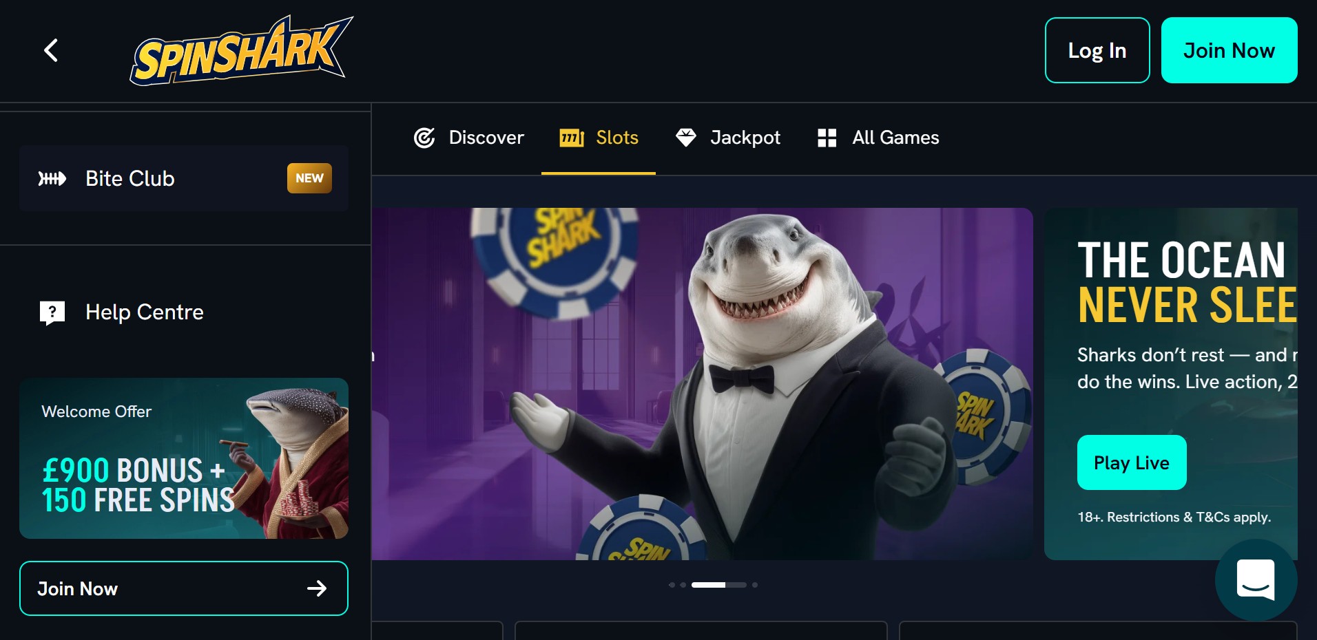 Casino review for Spinshark